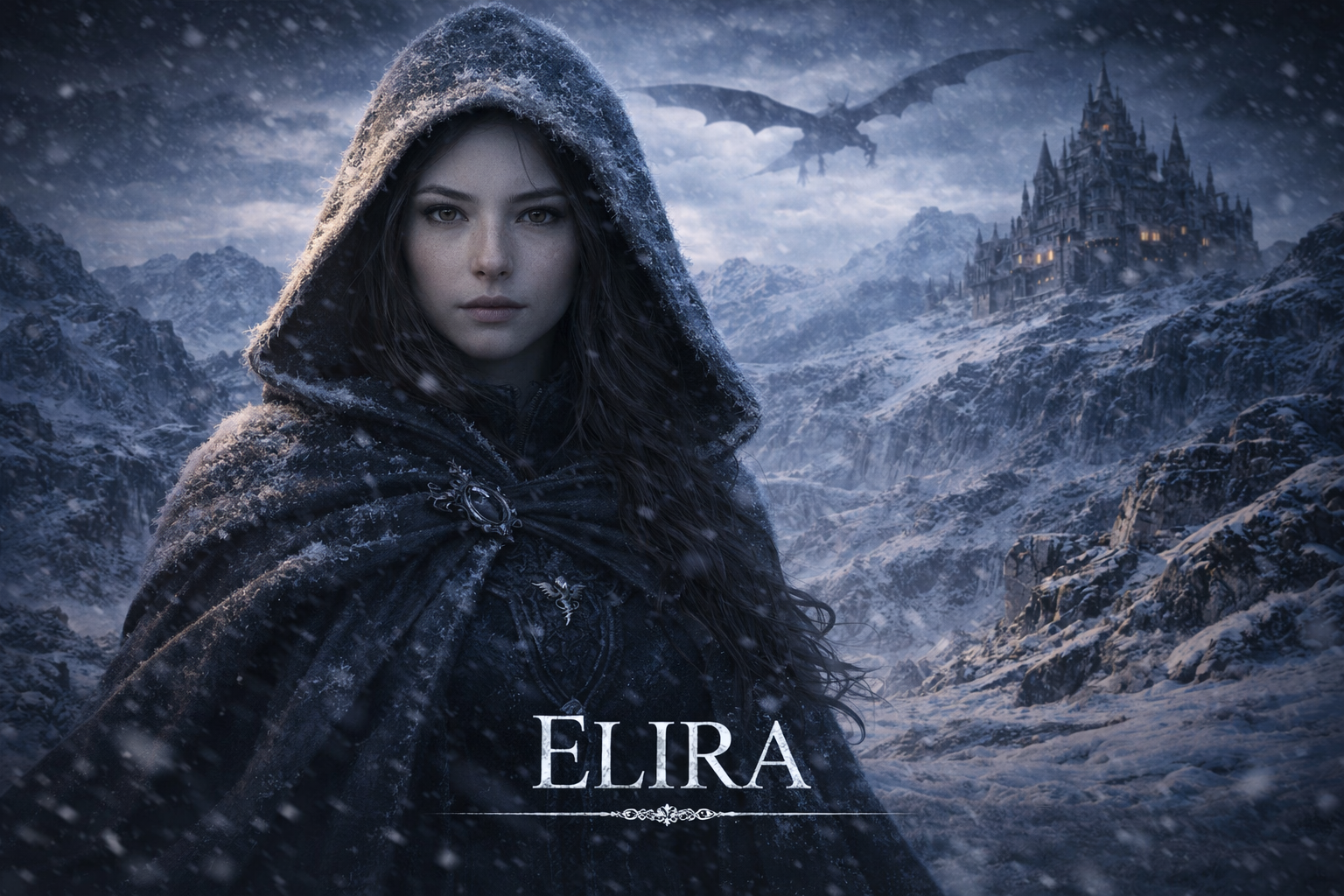 Elira character from the Echoes of Frozen Thrones fantasy world