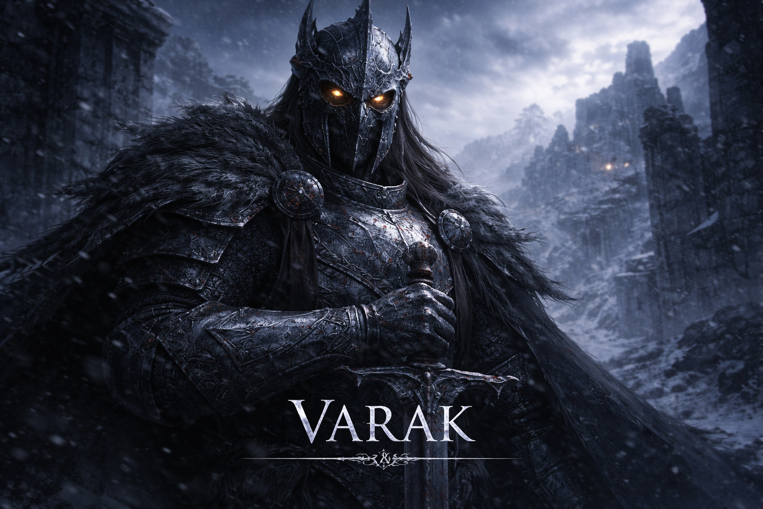 Varak The Iron King character from the Echoes of Frozen Thrones fantasy world